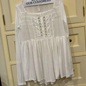 Free People NWOT Pretty Please Tunic Shirt-Long Sleeve
